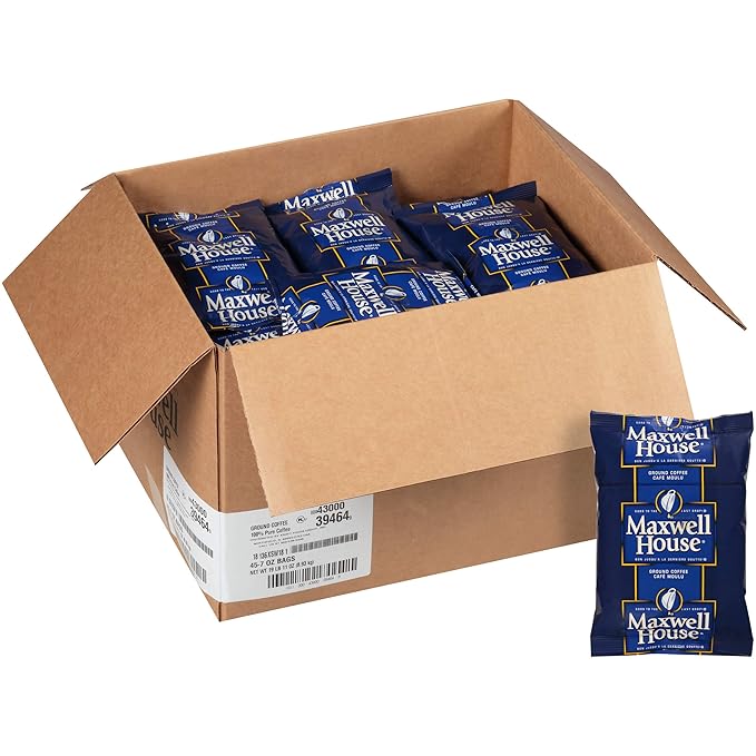 Maxwell House Cafe Roast Ground Coffee (7 oz. Bags Pack of 45)