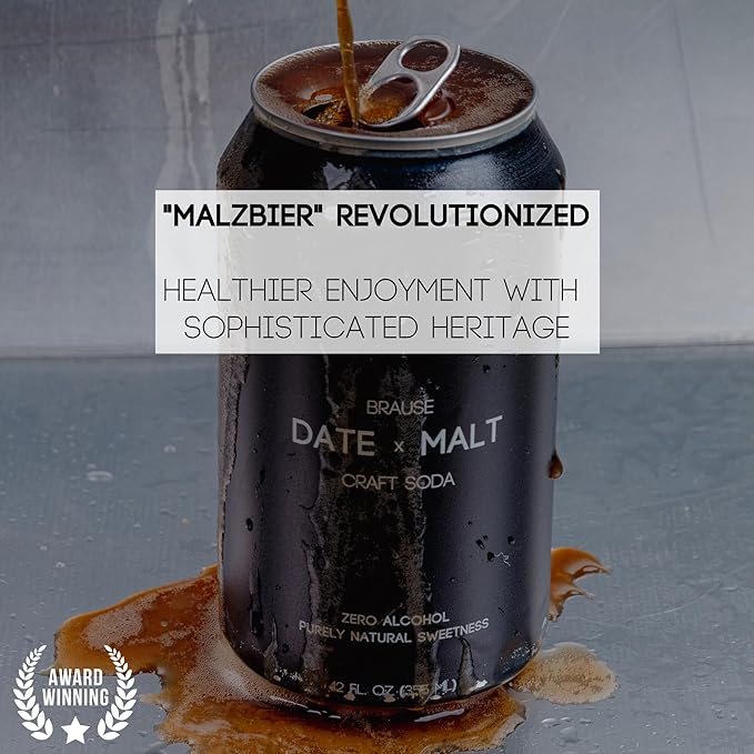 Brause Date x Malt Craft Soda – German Premium Craft Drink Award Winning Non-Alcoholic Purely Natural Sweetness Rich: Caramel Malt Roasted Barley &amp Subtle Sweetness Health-Conscious Premiu
