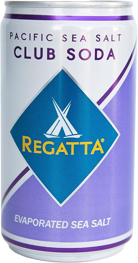 Pacific Sea Salt Club Soda Regatta Craft Mixers Zero Calorie Premium Cocktail Mixer 7.5oz Case of 24 Sleek Mini Cans