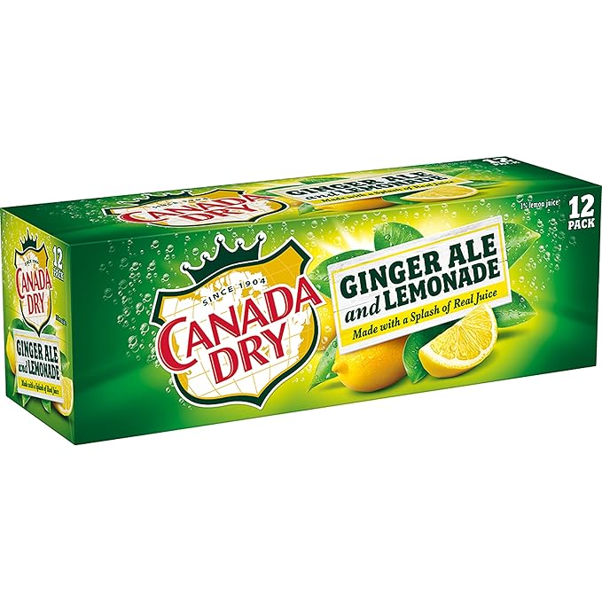 Canada Dry Ginger Ale and Lemonade 12 fl oz cans (pack of 12)