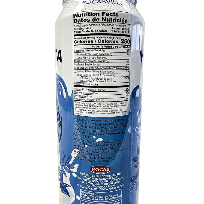 Pocasville Fruit Juices Squeezed not form Concentrate 16.5 Fluid Ounce Can (Horchata 6)