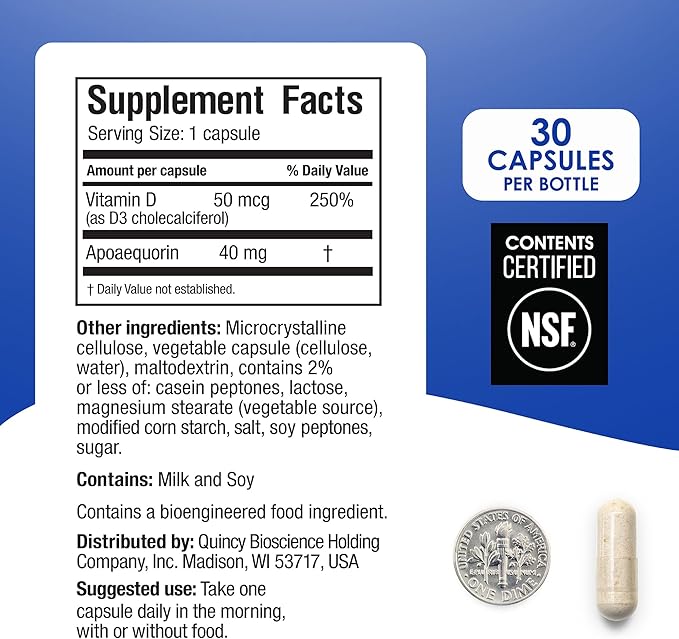 Prevagen Professional Formula - 30 Capsules (1 Month Supply) | Formulated for Your Brain | 40mg of Apoaequorin Plus Vitamin D3 with 7-Day Pill Minder