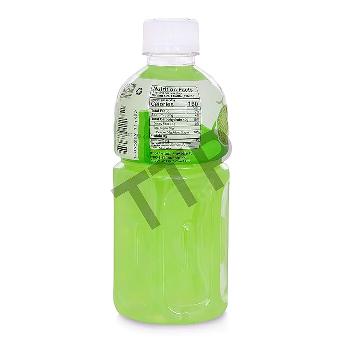Mogu Mogu Fruit Juice with Nata De Coco 10.82 oz (Pack of 24) (Melon)