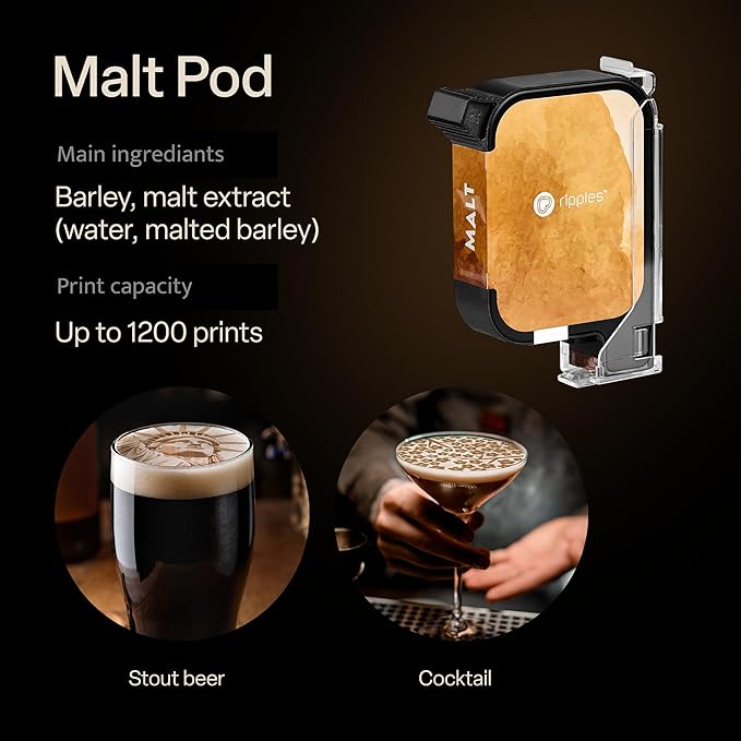 Ripples Pods - Natural Extracts for Ripple Maker Machine| Plant-Based No Artificial Colors No Preservatives (Beer Pod)