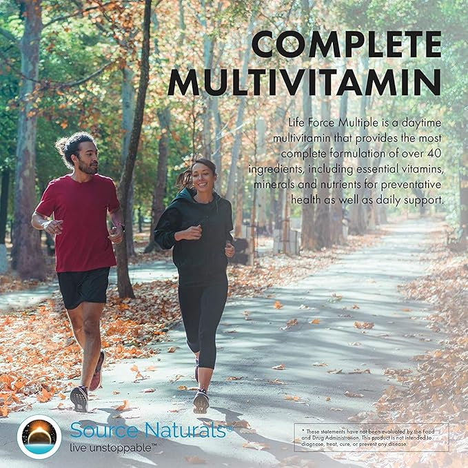 Source Naturals Life Force Multiple Daily Multivitamin High Potency Essential Vitamins Minerals Antioxidants &amp Nutrients - Energy &amp Immune Boost - 90 Tablets