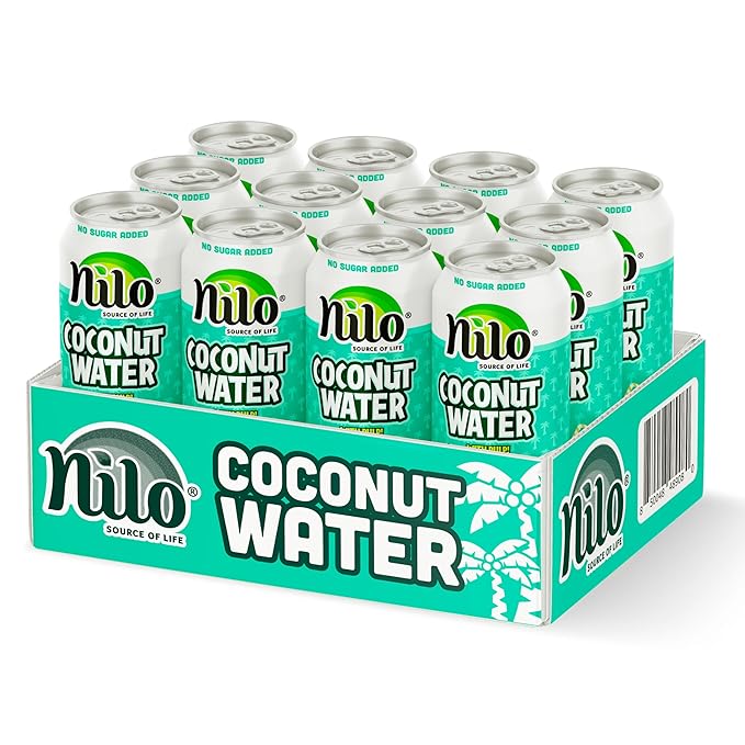 NILO 100% Pure Coconut Water | NO Sugar added | GMO FREE | NOT from Concentrate | 10.8 oz (Pack of 12)