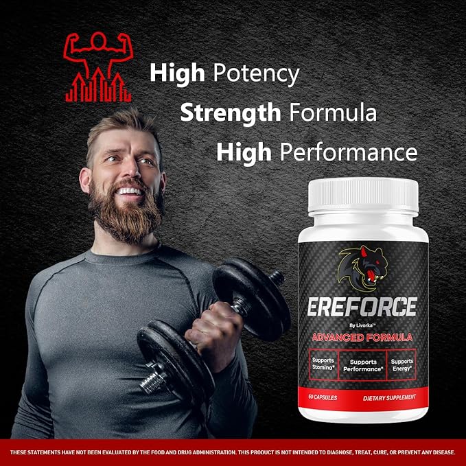 (3 Pack) Ereforce - Ereforce Capsules Advanced Daily Formula Premium All Natural Ingredients- Maximum Strength EreforcePills Support Reviews for Overall Health and Wellness 180 Capsules for 3 Months