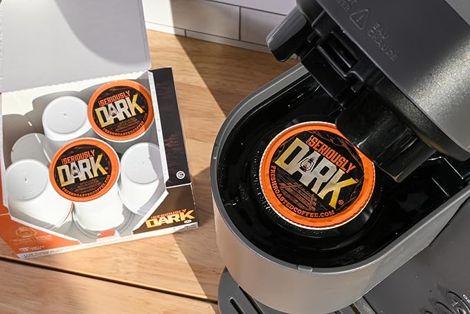 Fresh Roasted Coffee Seriously Dark Artisan Blend Dark Roast 72 Pods for K Cup Brewers