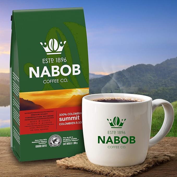 Nabob Summit 100% Colombian Ground Coffee 300g/10.6 oz. (Pack of 6) {Imported from Canada}
