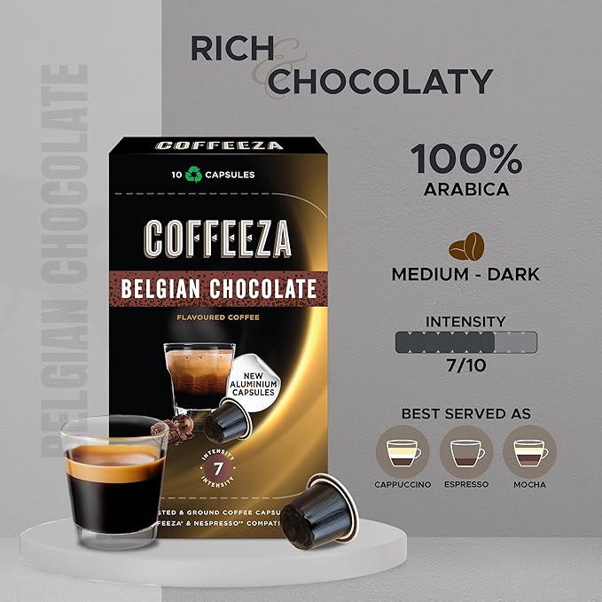 Coffeeza 100% Arabica Nespresso Flavored Coffee Pods Variety Pack Compatible with Nespresso Original Line Machines | 6 Pack 60 Single Serve Coffee Pods
