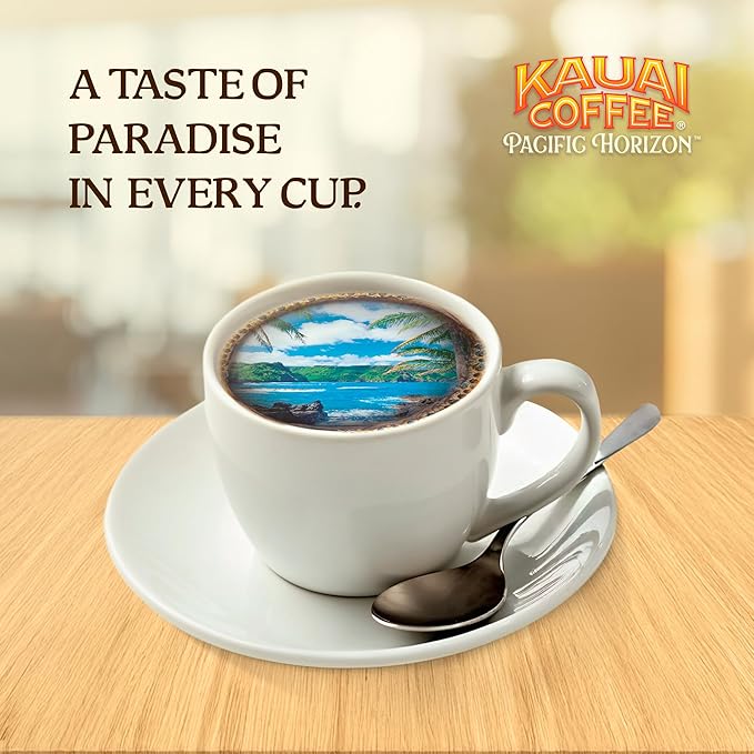 Kauai Coffee K-Cup Pods for Keurig Brewers – Arabica Coffee 10% Hawaiian – Medium Roast Banana Flavor with Creamy Vanilla – Banana Crème 1 Pack of 10 Single Serve K-Cups