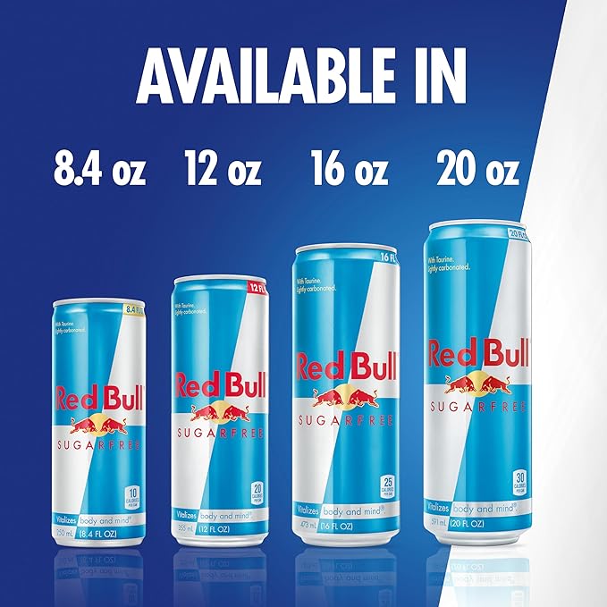 Red Bull Energy Drink Sugar Free 12 Fl Oz Pack of 24