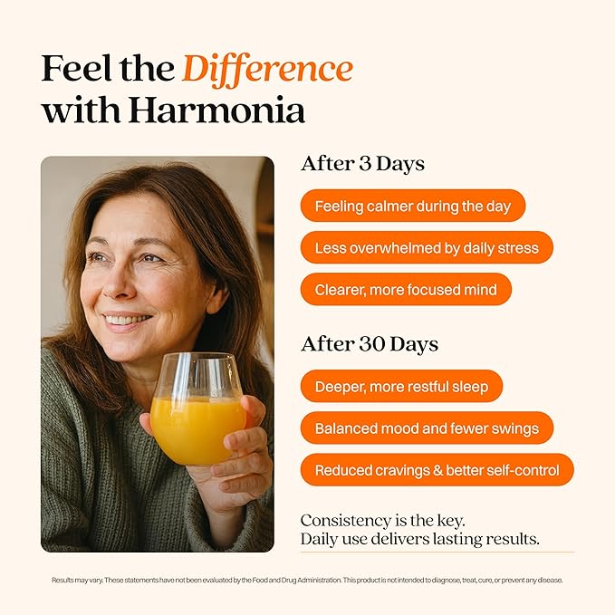 Harmonia Cortisol Cocktail | Cortisol Supplements for Women &amp Men with Ashwagandha Magnesium &amp L-Theanine | Drink Harmonia for Stress Relief Weight Management &amp Sleep Support (1 Pack x 3