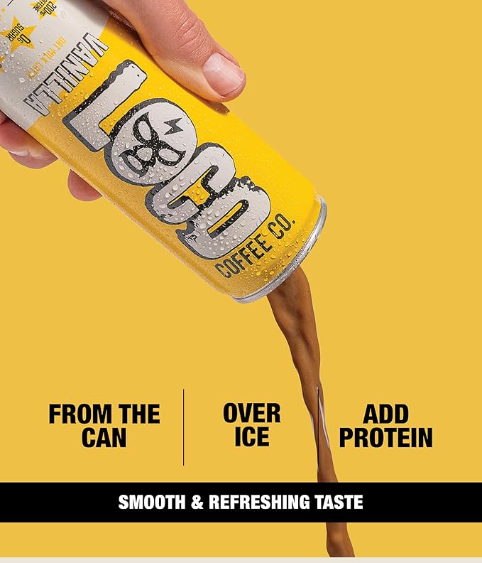 Loco Coffee Variety Latte 11 Ounce Can 12 Count | Zero Sugar 200mg Caffeine | Gluten Free and Dairy Free | Low Calorie Iced Coffee