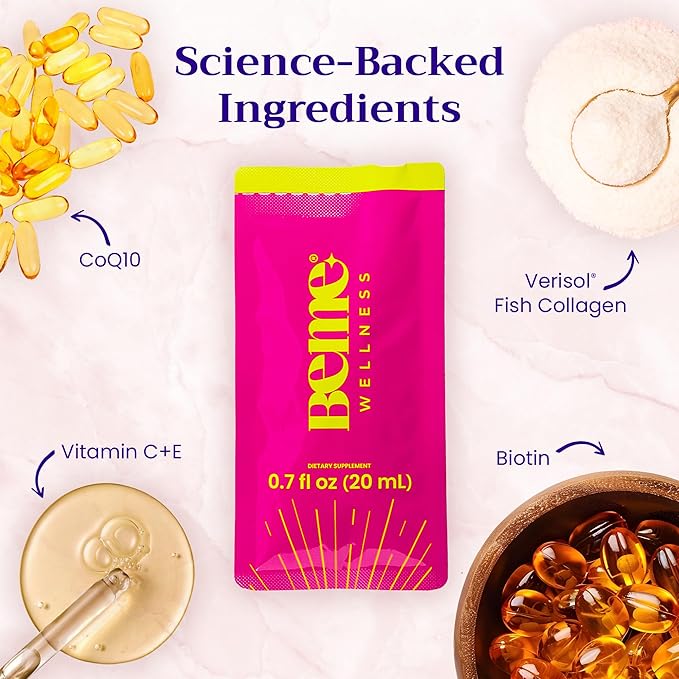 BeMe BeRadiant Peach &amp Berry Bundle - Liquid Collagen Drink Supplements