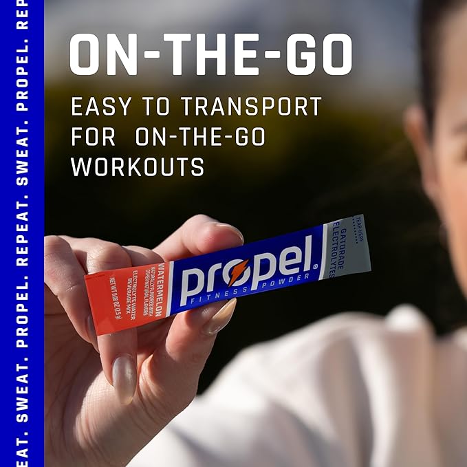 Propel Electrolyte Enhanced Water Drink Mix Powder Packets Watermelon Zero Calorie &amp Zero Sugar Hydration with Electrolytes and Vitamins C &amp E (120 Packets)