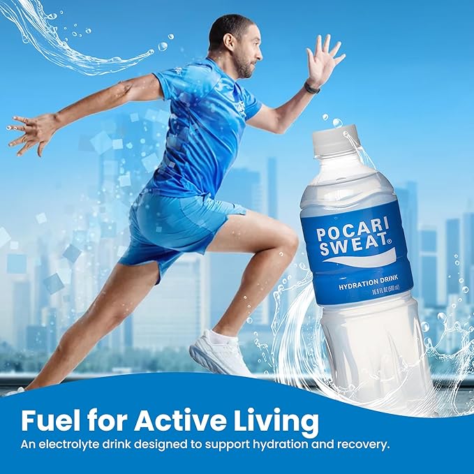 Pocari Sweat Electrolyte Drink 24 Pack of 16.9 fl oz Bottles – Hydration Replenishment &amp Recovery Beverage