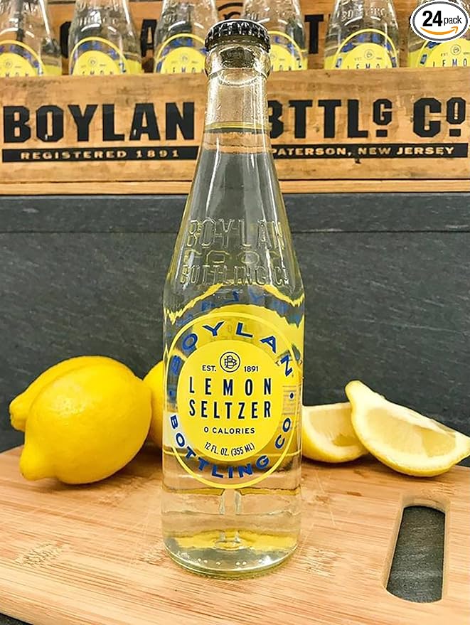 Boylan Lemon Seltzer 12 fl oz (24 Glass Bottles)