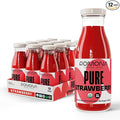 Pomona Organic Strawberry Juice (Pack of 12) Cold Pressed USDA Organic Juices with 100% Strawberries No Added Sugar Not From Concentrate Vegan Kosher Non GMO Pasteurized 8.4 oz Glass Bottles
