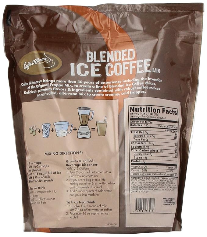 DaVinci Gourmet Iced Coffee Latte Blended Drink Mix 3 Pounds