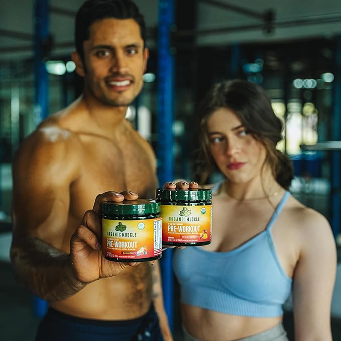USDA Organic Pre-Workout Powder Strawberry Mango | Clean Energy Without Jitters | Natural Performance Boost | No Artificial Sweeteners | 20 Superfoods | Low Caffeine 20 Servings