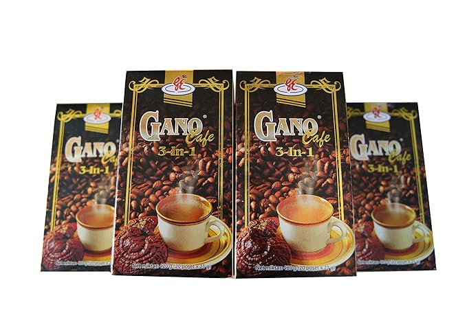 4 Boxes (4x20sachets) Gano Excel GanoCafe 3 IN 1 Coffee with Ganoderma with FREE Express Shipping