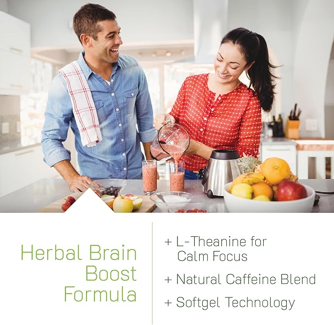 Irwin Naturals Brain Awake Enhanced Mental Performance Increased Focus Boost Clarity &amp Concentration - Powerful Nootropic Booster with L-Theanine Bacopa MCT's &amp InnovaTea - 60 Liquid Softg