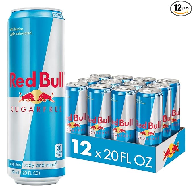 Red Bull Energy Drink Sugar Free 20 fl oz (Pack of 12)