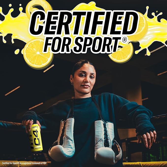 C4 Energy Drink Lemonade Limited Edition Carbonated Sugar Free Pre Workout Performance Drink with no Artificial Colors or Dyes 16oz Pack of 12