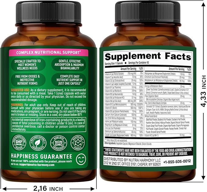 NUTRAHARMONY Collagen Peptides &amp Multivitamins for Women Capsules