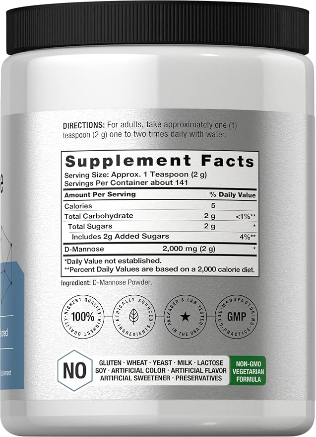 Horbaach D-Mannose Powder | 10 Oz | Supplement for Women and Men | Unflavored | Vegetarian Non-GMO and Gluten Free