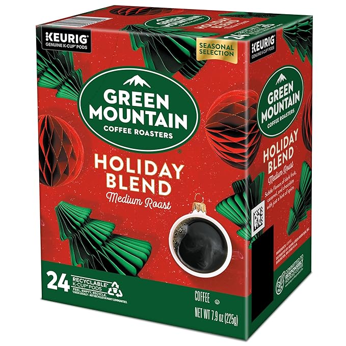 Green Mountain Coffee Roasters Holiday Blend Keurig Single Serve K-Cup Pods 96 Count