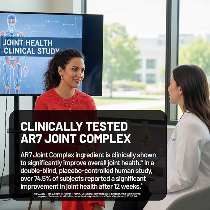 NatureWise Advanced Joint Supplement with Clinically Tested AR7 Joint Complex Ingredient - Comfort &amp Flexibility Support - Non-GMO USA Manufactured - 90 Capsules[30-Day Supply]
