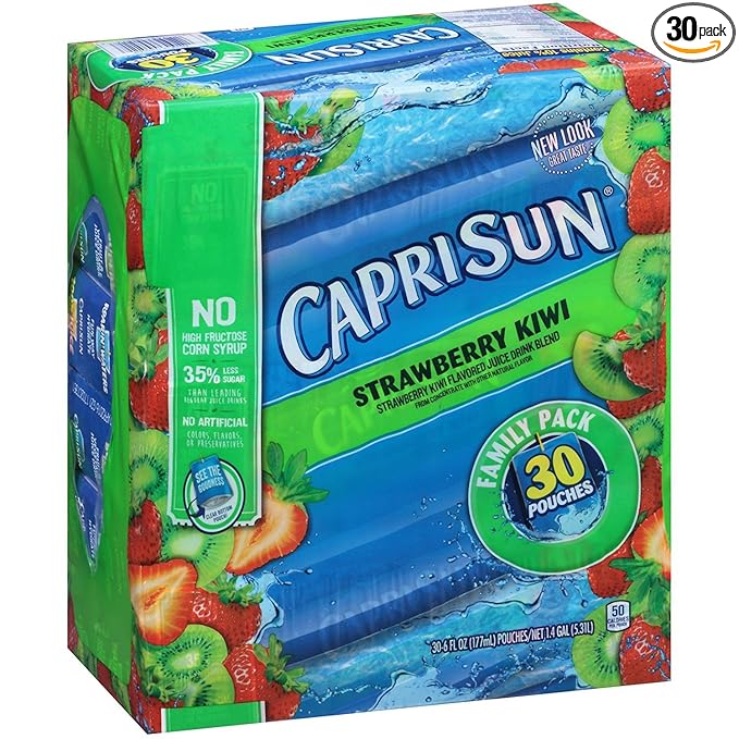 Caprisun Strawberry Kiwi Juice Drinks 6 Fl Oz 30 Count
