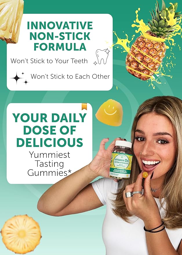 Lunakai Collagen and Vitamin D3 Gummies Bundle - Non-GMO Anti Aging Supplements for Men &amp Women - Immunity Bone and Mood Support Gummy for Adults - 30 Days Supply