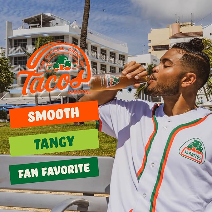 Jarritos - Mexican Soda Soft Drinks Tamarind (17.7 oz 524ml) 24 Bottles - Made with Real Cane Sugar - 0g Fat - Made in Mexico - Natural Flavor Soda Pop - Party &amp BBQ Beverages