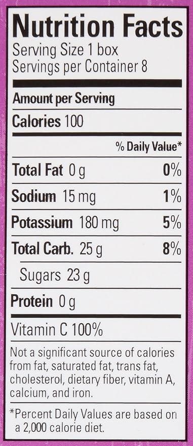 Juicy Juice Slim 8 Pack Grape 6.75 Ounce Boxes (Pack of 4)