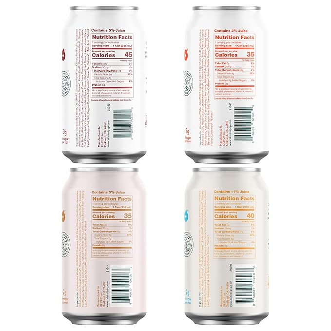OLIPOP - 4-Flavor Sparkling Tonic Retro Greatest Hits Variety Pack Prebiotic Soda Sampler Rich in BotanicalsHigh Fiber Low-Sugar Low-Calorie Non-GMO (12oz 12-Pack)