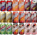 Faygo Soda Pop Soft Drink Variety 18 pack of 12oz Cans - 2 each Redpop Vanilla Cream Creme Soda Rock and Rye Moon Mist Root Beer Rootbeer Orange Black Cherry Dr Faygo and Cola Great for office