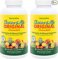 Natures Plus Source of Life Adult’s Chewable Apple Cinnamon - 90 Wafers Pack of 2 - Multi-Vitamin &amp Mineral Supplement - Gluten Free Vegetarian - 90 Total Servings