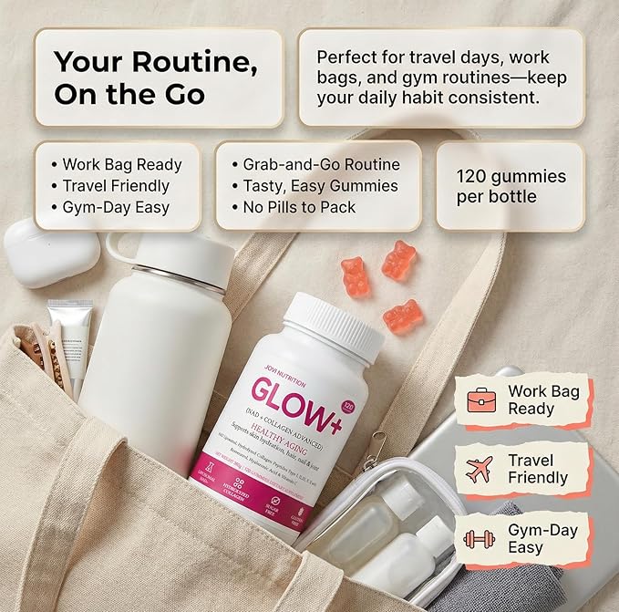 JoviGLOW+ NAD+ &amp Collagen Gummies 120 Count