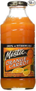 Mistic Orange-Carrot Juice 16 Fl Oz (12 Bottles)