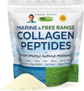 ANDREW LESSMAN Marine Free Range Collagen Peptides Powder and MSM 120 Servings - Supports Radiant Smooth Soft Skin Comfortable Joints. Super Soluble No Fishy Flavor No Additives Non-GMO