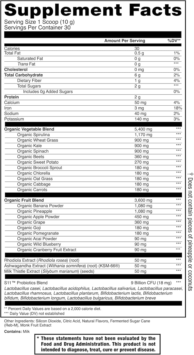 Jocko Fuel Greens &amp Creatine Bundle - Greens &amp Superfood Powder + Creatine Powder