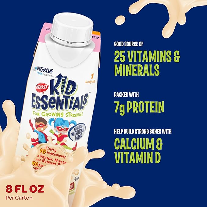 BOOST Kid Essentials 1.0 Strawberry Splash 24 x 8 fl oz Carton