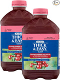 Thick &amp Easy Clear Thickened Cranberry Juice Cocktail Flavored Drink Nectar Consistency 46 fl oz (Pack of 2)