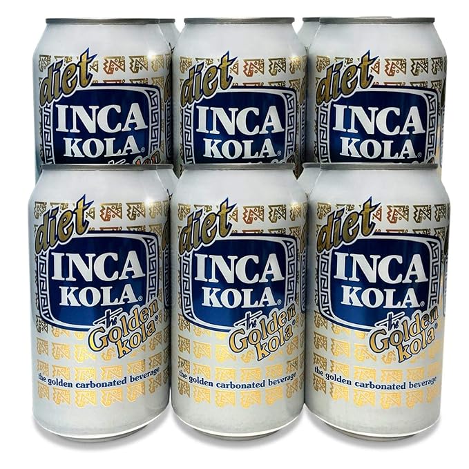 Inca Kola Diet Soda 12-Pack Refreshing Golden Cola Flavor + Free DEMAYA Reusable Bag!