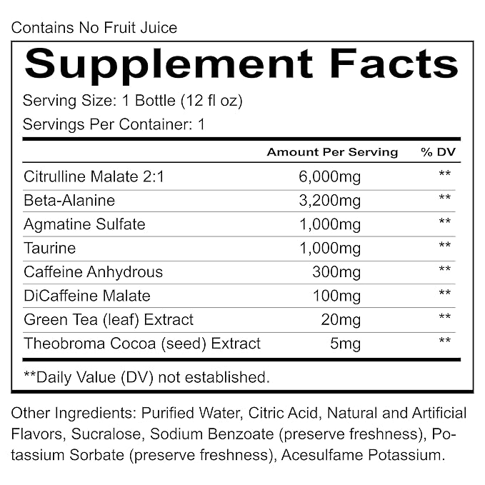 REDCON1 Total War Ready to Drink Preworkout Vice City - 350mg of Fast Acting RTD Caffeine - Beta Alanine + Citrulline Malate for Increased Pump - Keto Friendly Workout Drink (12 Servings)