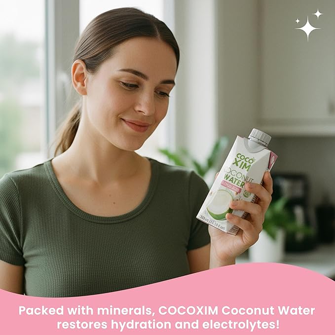 COCOXIM Ready to Drink Coconut Water with Lotus Seed Extract – 11 oz (Pack of 12)|100% Natural &amp Fresh with Electrolytes &amp Nutrients|Halal &amp Kosher Certified|Alternative to SodaSoft and S