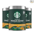 Starbucks Premium Instant Coffee Starbucks Blonde Roast Coffee Arabica Beans Three 3.17 oz Tins